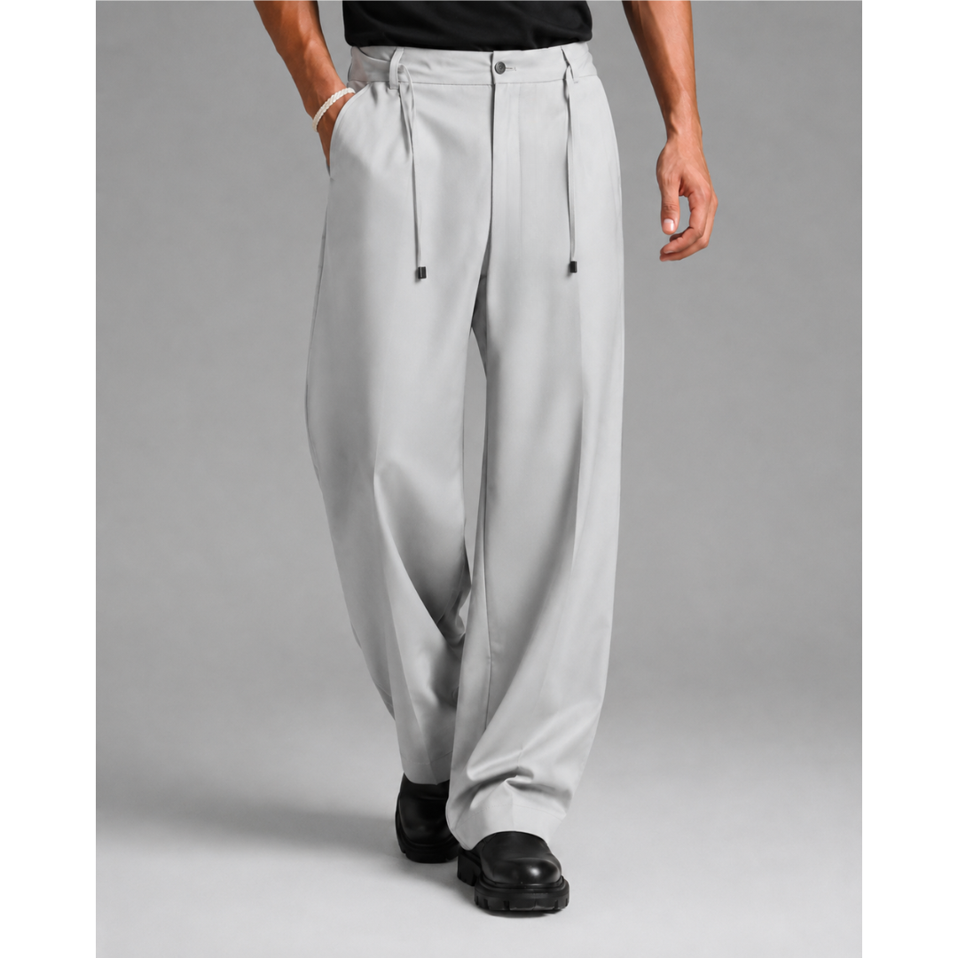 wide leg pants with rope