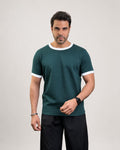Ringer T-Shirt  - GREEN * WHITE