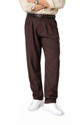 wide leg pants - BROWN
